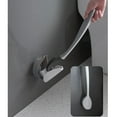 thumbnail image 4 of Brosse de Toilette Murale Rétractable avec Manche Antidérapant, Poils Flexibles pour Nettoyage en Profondeur, Matériau ABS Résistant à la Rouille, Design Gain de Place, Installation Sans Perçage, 4 of 8