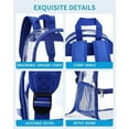 thumbnail image 3 of JUYGO Clear Backpack Stadium Approved - Clear Mini Backpack 12x12x6 for Women Concert Work Sport Games Festival Venues Blue, 3 of 6