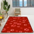 thumbnail image 2 of FREEAM Soft Rug Large Area Rugs, Cat Footprints Red Comfortable Indoor Carpet, Baby Play Mat for Living Room Bedroom Nursery Home Decor Floor Mat 80x58inch, 2 of 6