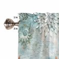 thumbnail image 5 of Vintage Sea Turtle Kitchen Curtains and Valances Set, Nautical Turquoise Ocean Starfish Rod Pocket Window Valance 18 Inch Window Curtain Panels for Living Room Bedroom Laundry, 27.5x36in, 3 Pieces, 5 of 7