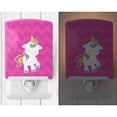 thumbnail image 2 of Caroline's Treasures BB6809CNL Pink Chevron Unicorn Ceramic Night Light, 6x4x3", multicolor, 2 of 2