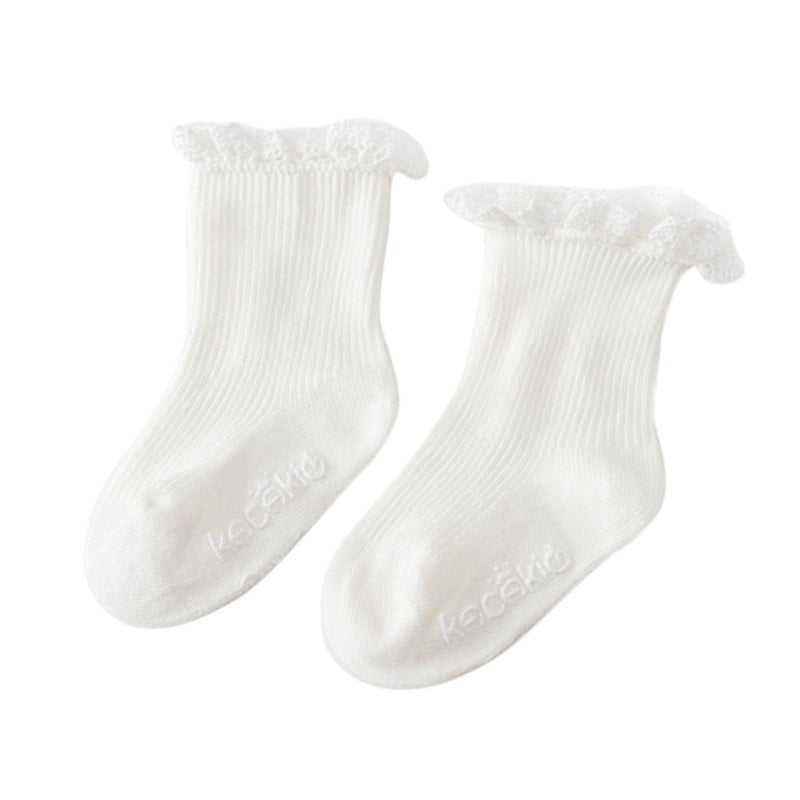 white lace baby socks