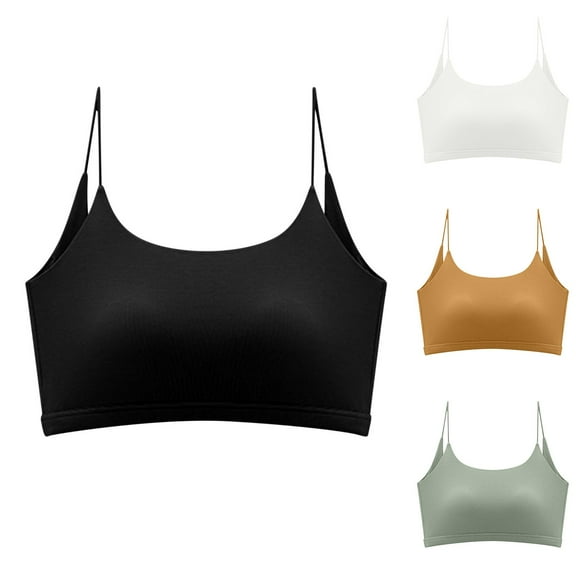 Swuxness Women's Push Up Yoga Tank Bras Removable Padding Solid Color Thin Strap Comfortable Sports