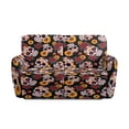 thumbnail image 3 of Xoenoiee Sugar Skull Sunflower Rose Print 6-Piece Jacquard Recliner Loveseat Cover with Pockets, Stretchable Sofa Protector Washable Lazy Boy Recliner Slipcovers with Non-Slip Bottom, 3 of 6
