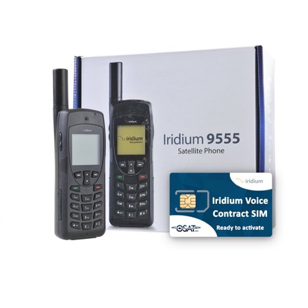 Iridium 9555 Satellite Phone with a Monthly Contract SIM Card Ready to Activate (No Airtime Included)