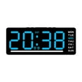 thumbnail image 1 of Reloj digital de regalo con fecha, día de la semana, fácil de leer, con 2 alarmas, reloj de pared Número azul, 1 of 9