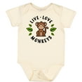 thumbnail image 3 of Inktastic Live Love Monkeys Boys or Girls Baby Bodysuit, 3 of 5