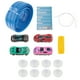 thumbnail image 5 of Pista de carreras flexible de 15 pies con 4 autos de aleación, juguete para niños de 3 años en adelante (sin ensamblaje) Azul, 5 of 9