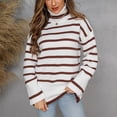 thumbnail image 3 of Vedolay Womens Fall Sweaters Women's Pullover Sweater V Neck Long Sleeve Solid Knit Tops Casual Fall Sweater,White M, 3 of 5