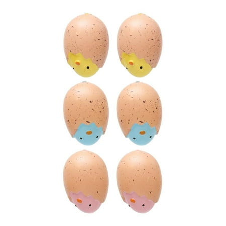 B 6 Pieces Easter Eggs Hanging Decoration Creativeness Broken Eggs Scene Arrangement B 2.4X1.6 Inches Plastic