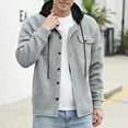 thumbnail image 2 of Levmjia Men's Solid Color Hooded Jacket Casual Streetwear Zip Up Outerwear Lightweight Nylon Spandex Jacket with Pockets S-3XL Modern Fit Stylish Gray, 2 of 9