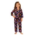 thumbnail image 3 of MEZZALL Kids Halloween Pajama Sets Girl Long Sleeve Lapel Button Shirts Blouse Tops With Pants 2 Piece Set Soft Comfortable Pjs, 3 of 5