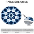 thumbnail image 6 of Blue White Tie Dye Mandala Pattern Round Fitted Tablecloth with Elastic Edge,Dining Table Cover Waterproof,Outdoor Round Tablecloth for Camping,Dining,Indoor and Outdoor, 6 of 7