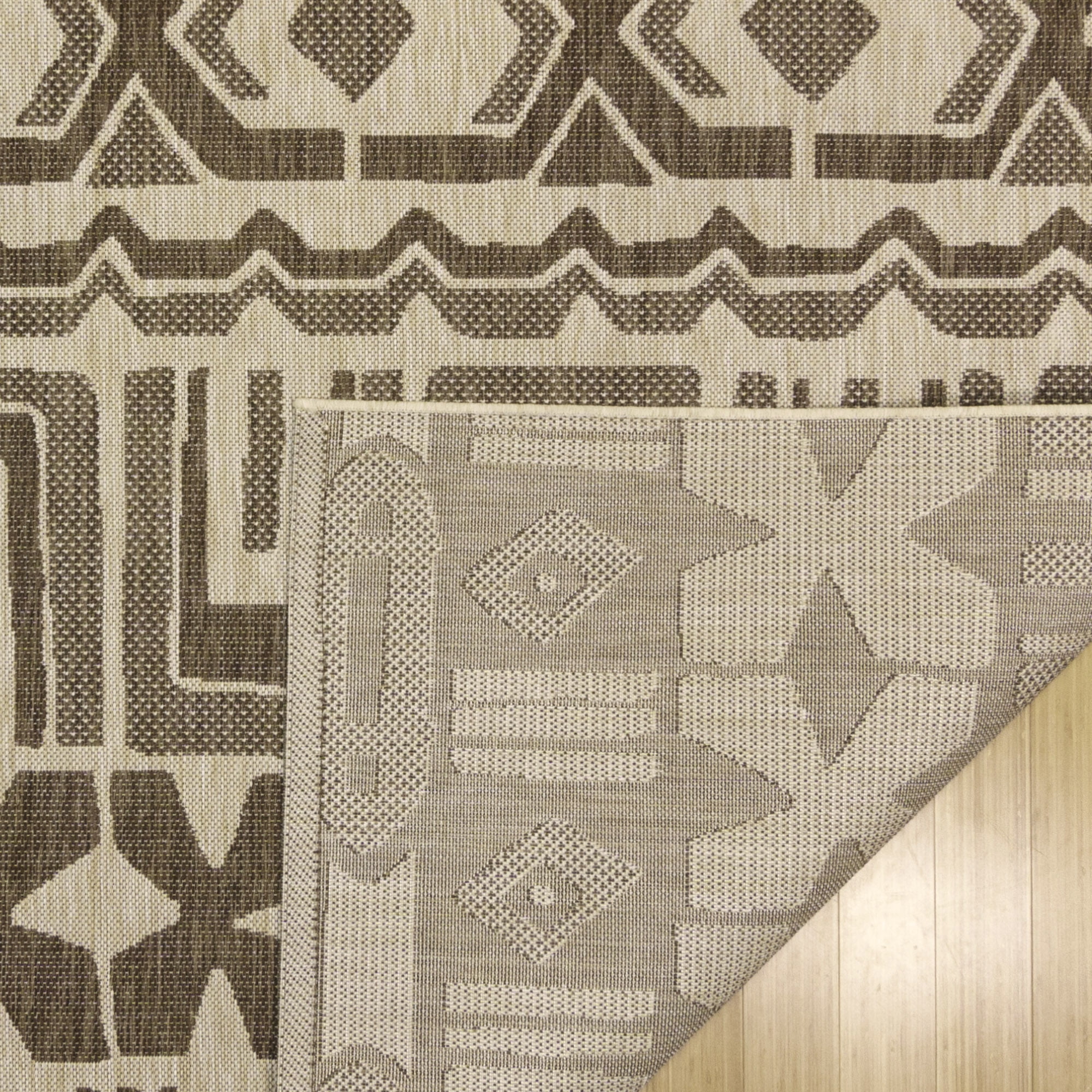 Reyn Spooner Tradewinds Huli Indoor/ Outdoor Polypropylene Havana Flat Weave Area Rug, 6x9