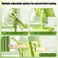 thumbnail image 5 of Adjustable Height Book Stand Reading Stand Multi Angle Desktop Book Holder Portable Reading Shelf with Expandable Panel Storage Base Clear Page Clips for Books and Tablets, 5 of 6