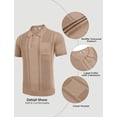 thumbnail image 5 of COOFANDY Men's Knit Polo Shirts Short Sleeve Vintage Polo Shirt Textured Polo T Shirt Classic Golf Shirt, 5 of 6