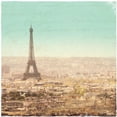 thumbnail image 2 of Schlabach, Sue 12x12 Gold Ornate Wood Framed with Double Matting Museum Art Print Titled - Eiffel Landscape Letter Blue II, 2 of 4