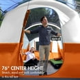 thumbnail image 6 of PORTAL 8 Person Family Camping Tent, Portable Cabin Tent with Rainfly and Screen Porch, 20ft * 8ft * 74in, Orange, 6 of 7