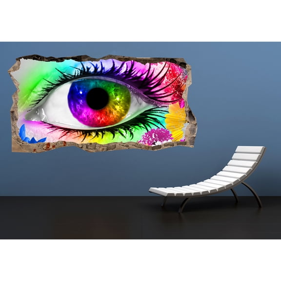 Startonight 3D Mural Wall Art Photo Decor Eye Origin Amazing Dual View Surprise Wall Mural Wallpaper for Bedroom Abstract Art Large 47.24 ‘’ By 86.61 ‘’