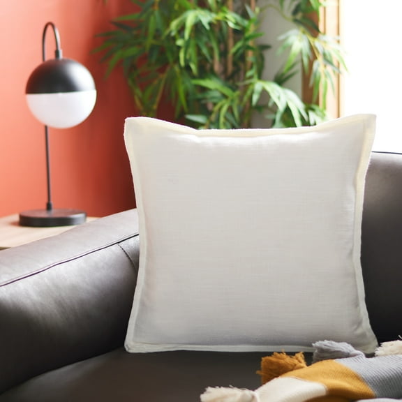 SAFAVIEH Jyana Solid Pillow, 18" x 18", White