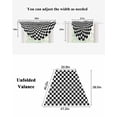 thumbnail image 6 of Waterfall Valances for Windows, Black White Plaid Kitchen Sheer Valance Curtains, Modern Buffalo Check Gingham Art Rod Pocket Elegant Swag Valances for Living Room Bedroom, 47.2"x38.5", 2 Panel, 6 of 8