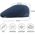thumbnail image 2 of Breathable Mesh Flat Cap for Men, Adjustable Newsboy Hat Beret Ivy Cap Irish Cabbie Gatsby Driving Hunting Cap, 2 of 6