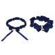 thumbnail image 3 of Conjunto De 2 Unids Elegante Mujer Damas Satinado Conjunto Rhinestone Cinturón 1 Para Guardar 1 Para Azul oscuro Gloria Liga nupcial del satén de la boda, 3 of 9