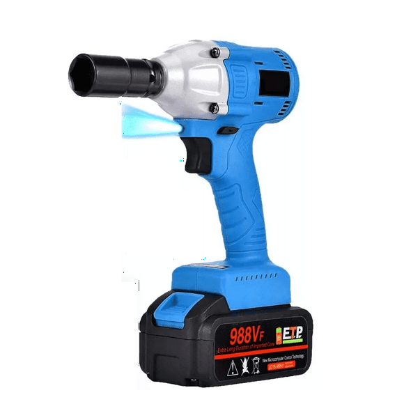 Llave De Impacto Inalámbrico 500n.m 4000mah Kit, Batería + Caja Azul