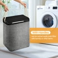 thumbnail image 6 of ZIVACATE 75L Laundry Hamper with Lid,Collapsible Clothes Basket with Removable Liner, Freestanding Waterproof Laundry Bin for Bedroom Bathroom Dorm, 6 of 7