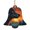Bell Shape, variant on Angel Shape Christmas Wooden Hanging Ornaments, 6 Pcs, Xmas Tree Decor for Home Office with Night Wolf Design