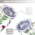 thumbnail image 5 of 40oz Watercolor Cactus Succulents Stainless Steel Flip Straw Tumbler Spill Proof Travel Cup Double Wall Vacuum Insulated Coffee Mug with Top Handle, 5 of 6
