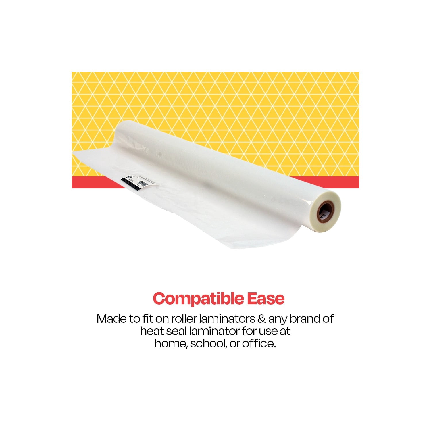 Laminating Film Roll, 25 Inches x 200 Feet, 1.5 mil Thick, High Gloss