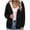 Black, variant on Women's Sherpa Lined Zip Up Hoodie Jacket Drawstring Hooded Fleece Coat with Pockets Casual Warm Winter Outerwear