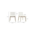 thumbnail image 3 of Homestock Artisanal Artistry 18" Faux Leather Dining Chairs in White (Set of 2) - Oak Finish Wooden Legs, Minimalist Style, Contemporary Dining Chairs for Dining Rooms, 3 of 7