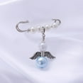 thumbnail image 3 of Something Blue Angel Memory Bouquet Charm, Wedding Day Hug from Heaven, Guardian Angel Charm, Memorial Gift for Bride, Wedding Gift from Deceased Mom or Dad, Remembrance Gifts, 3 of 6