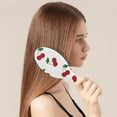 thumbnail image 3 of Aesthetic Cherry Blossom Detangler Brush - Flexible Bristles for Pain-Free Combing, Lightweight & Travel-Friendly (Cute Red Fruit Design), 3 of 5