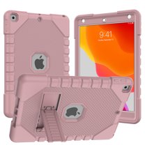 Dteck Case for iPad 9th Gen 2021 / iPad 8th Gen 2020 / iPad 7th Gen 2019, iPad 10.2 inch Case, Heavy Duty Rugged Shockproof Case High Impact Protective Cover with Kickstand,Rosegold