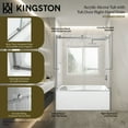 thumbnail image 6 of Kingston Brass KVTAM6032R218 60-Inch Acrylic Rectangular 3-Wall Alcove Tub Combo with Tub Door (Right Hand Drain) in White/Brushed Nickel, 6 of 9