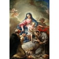 thumbnail image 2 of Vicente López Portaña 18x24 Gold Ornate Framed and Double Matted Museum Art Print Titled - Virgin with St. Francis and St. Dominic (circa 1790), 2 of 4