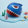thumbnail image 2 of Taykoo Kids Silicone Fun Swim Caps for Girls and Boys,with Cartoon Sharks & Minnows Design, 2 of 4
