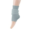 thumbnail image 3 of lnmuld Cute Leg Warmers Women's Solid Color Knitted Leg Warmers Thick Wool Foot Warmers for Party and Casual Wear Size:One Size, 3 of 4