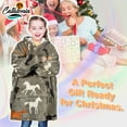 thumbnail image 5 of Catalonia Oversized Blanket Sweatshirt, Sherpa  Fleece Hoodie, Super Soft Warm Comfortable Pullover with Large Front Pocket for Boys Girls Teens Kids(7-13 yr), 5 of 7