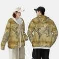 thumbnail image 6 of Haiem Vintage World Map UPF 50+ Fishing Shirts for Men Long Sleeve UV Sun Protection Hoodie Non-Mask Outdoor Hiking Shirts, 6 of 9