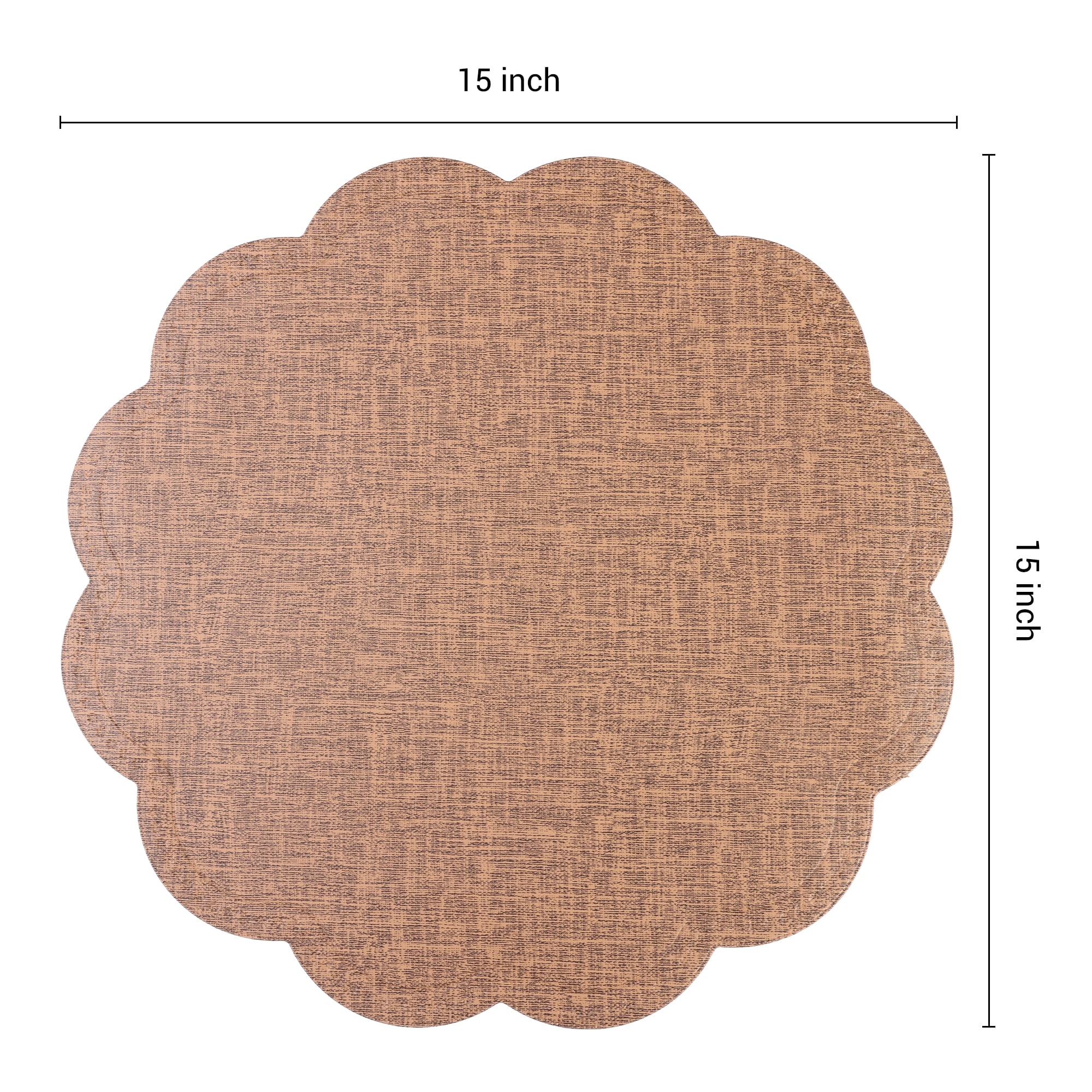 Unique Bargains Set of 6 Flower Placemats for Kitchen Coffee 15*15in