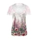 thumbnail image 4 of V Cuello Manga Corta Tops para las Mujeres Casual Color Sólido Botón de Verano Blusas, Moda Mujer de Verano Tops V Cuello con Mangas Cortas para la Fiesta, 4 of 5