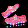 thumbnail image 2 of Gubotare Kids' Boys Girls LED Clogs Cute Garden Shoes Cartoon Sandals Size 10 (Hot Pink,Little Kids 10), 2 of 6