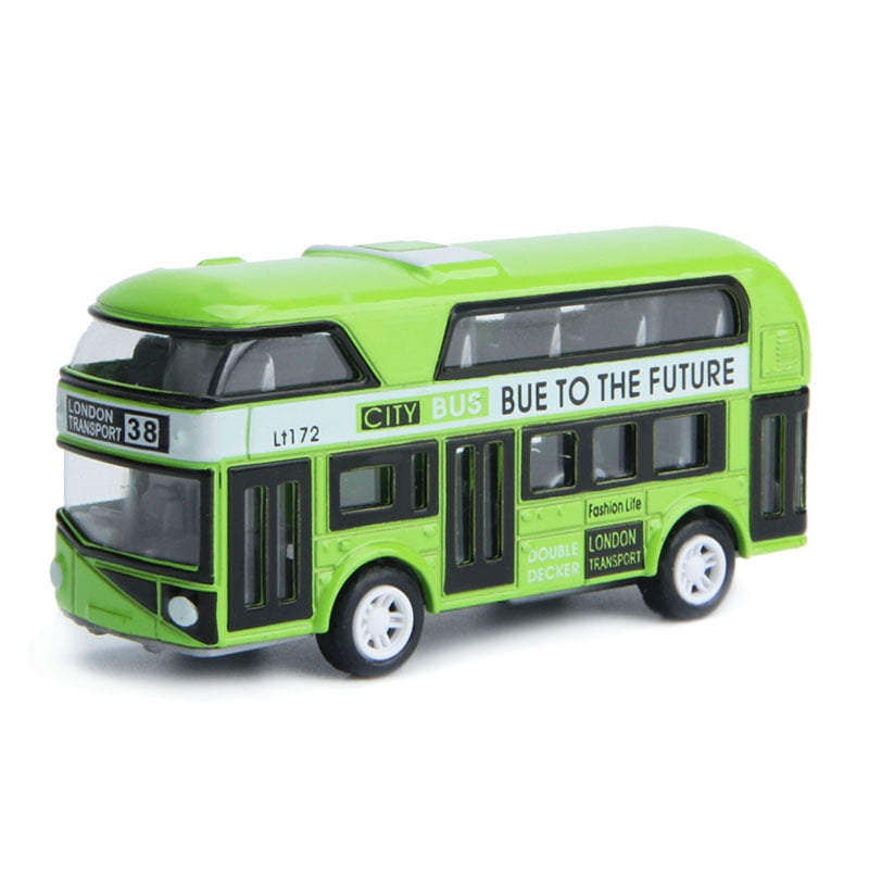 ミニカー DOUBLE DECKER BUS DELUXE TACO TRUCK MAT Deoxygene Double-Decker Bus London Bus Design Car Toys Sightseeing