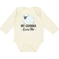 thumbnail image 3 of Inktastic My Granna Loves Me Lamb Boys or Girls Long Sleeve Baby Bodysuit, 3 of 5