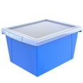 thumbnail image 6 of Storex 4 Gallon Plastic Storage Bin with Lid for Kids, Letter Size, Blue, 6-Pack, 6 of 9