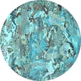 thumbnail image 1 of Ahgly Company Indoor Round Animal Light Blue Traditional Area Rugs, 7' Round, 1 of 4